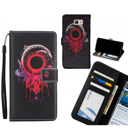 Galaxy J5 Prime  case 3 card leather wallet case printed ID