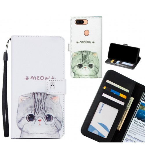 Oppo R11s PLUS  case 3 card leather wallet case printed ID