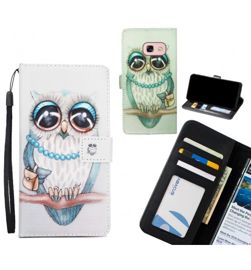 Galaxy A3 2017  case 3 card leather wallet case printed ID