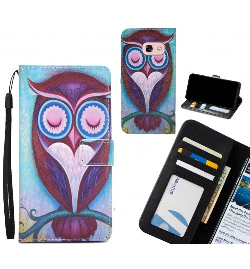 Galaxy A3 2017  case 3 card leather wallet case printed ID
