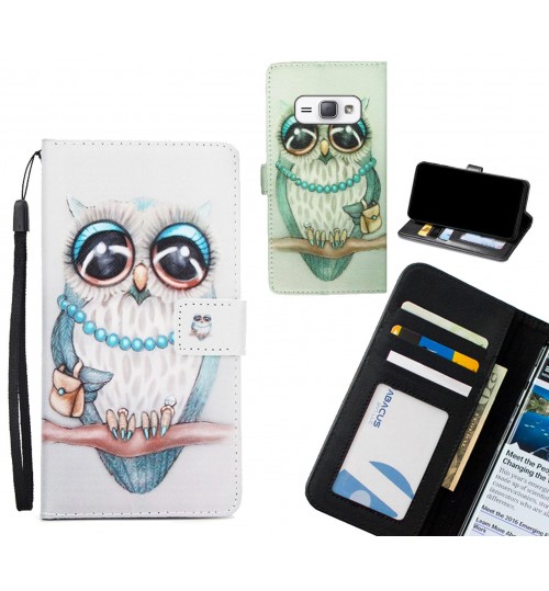 GALAXY J1 2016  case 3 card leather wallet case printed ID