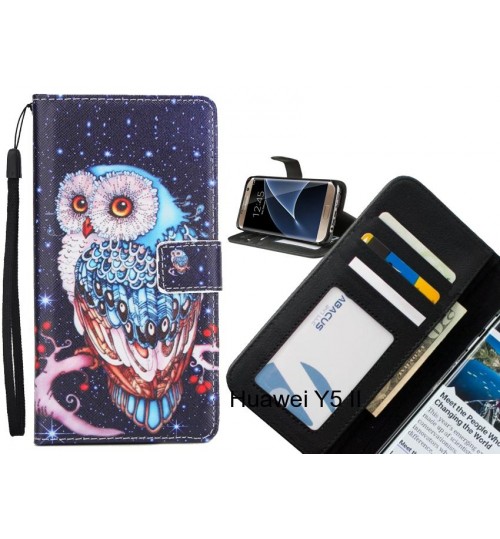 Huawei Y5 II  case 3 card leather wallet case printed ID