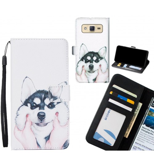 Galaxy J2  case 3 card leather wallet case printed ID