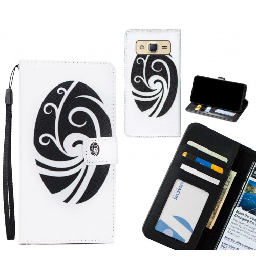 Galaxy J2  case 3 card leather wallet case printed ID