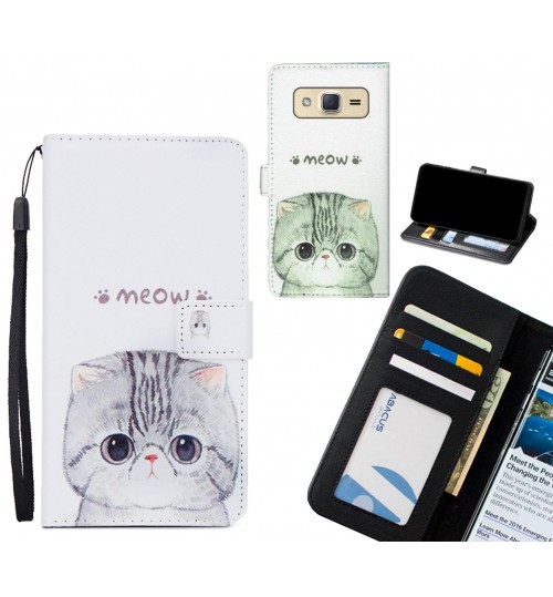 Galaxy J2  case 3 card leather wallet case printed ID