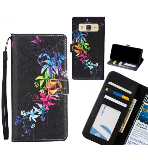 Galaxy J2  case 3 card leather wallet case printed ID