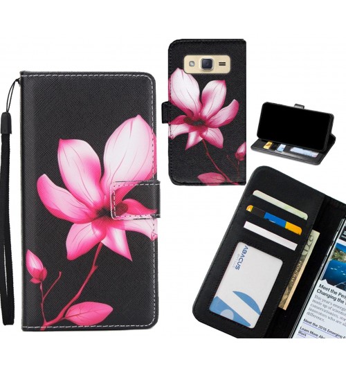 Galaxy J2  case 3 card leather wallet case printed ID