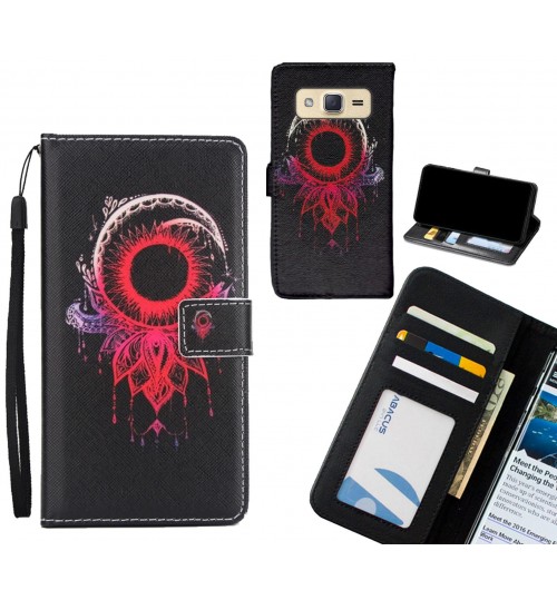 Galaxy J2  case 3 card leather wallet case printed ID