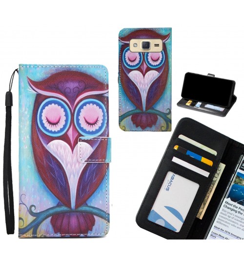 Galaxy J2  case 3 card leather wallet case printed ID