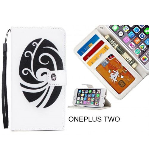 ONEPLUS TWO  case 3 card leather wallet case printed ID