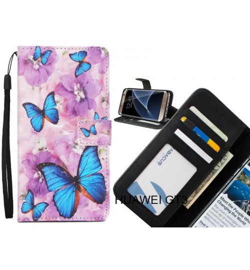 HUAWEI GT3  case 3 card leather wallet case printed ID