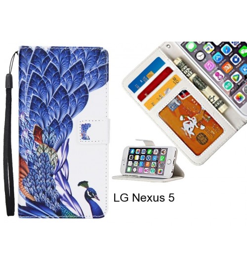 LG Nexus 5  case 3 card leather wallet case printed ID