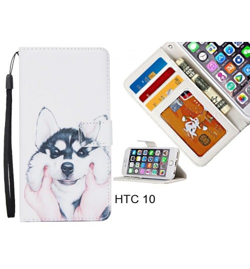 HTC 10  case 3 card leather wallet case printed ID