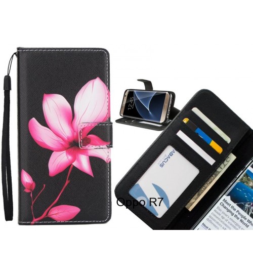 Oppo R7  case 3 card leather wallet case printed ID