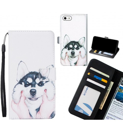 IPHONE 5  case 3 card leather wallet case printed ID