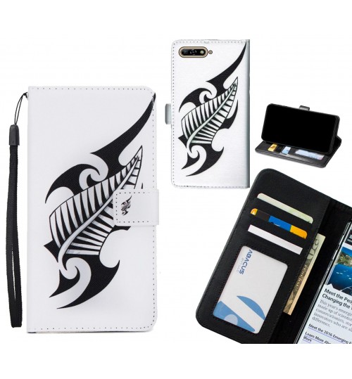 Huawei Y6 2018  case 3 card leather wallet case printed ID