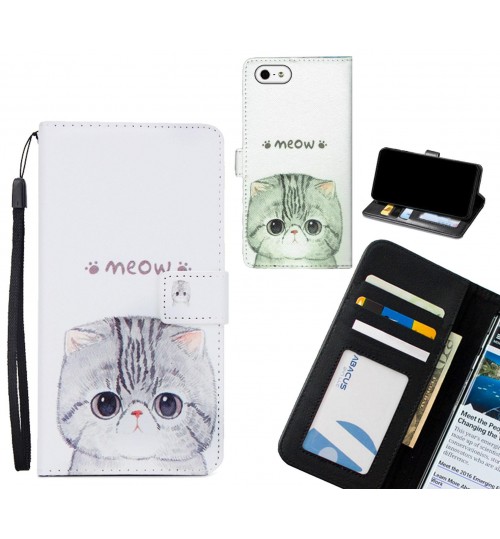 IPHONE 5  case 3 card leather wallet case printed ID