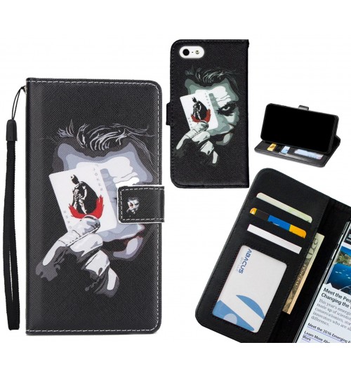 IPHONE 5  case 3 card leather wallet case printed ID