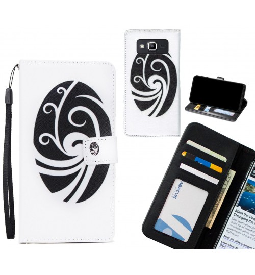 Galaxy J2 Prime  case 3 card leather wallet case printed ID