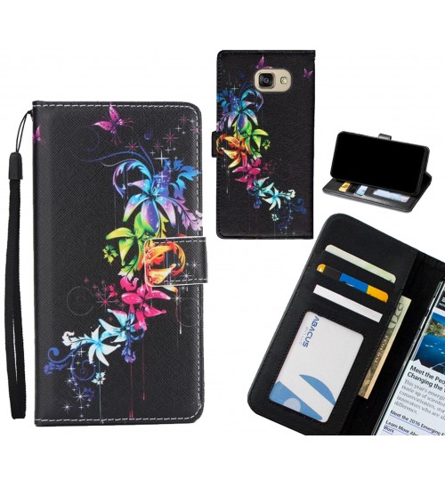 Galaxy A5 2016  case 3 card leather wallet case printed ID