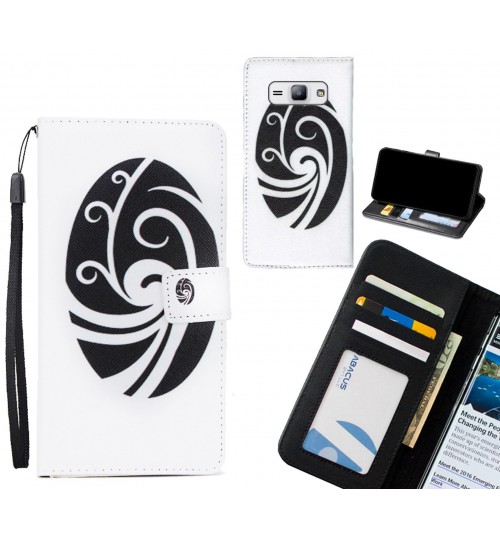 Galaxy J1 Ace  case 3 card leather wallet case printed ID
