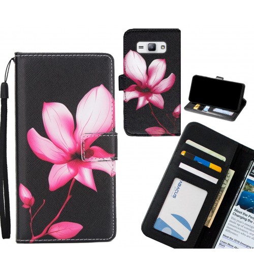 Galaxy J1 Ace  case 3 card leather wallet case printed ID