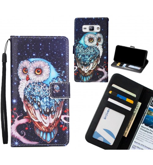 Galaxy J1 Ace  case 3 card leather wallet case printed ID