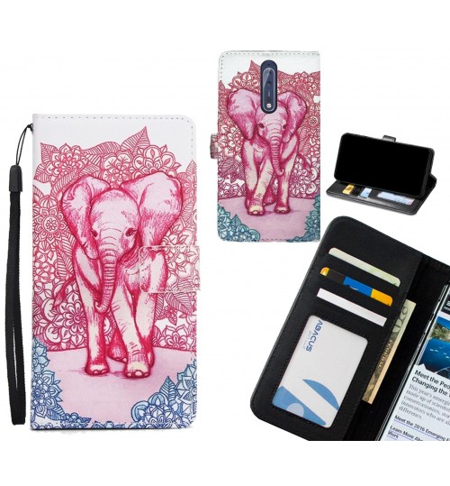 NOKIA 8  case 3 card leather wallet case printed ID