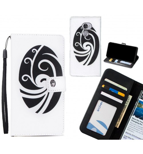 Vodafone V8  case 3 card leather wallet case printed ID