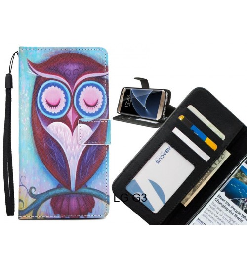 LG G3  case 3 card leather wallet case printed ID