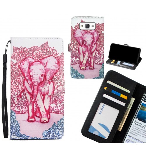 Galaxy J5  case 3 card leather wallet case printed ID