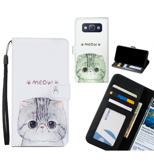Galaxy A5  case 3 card leather wallet case printed ID
