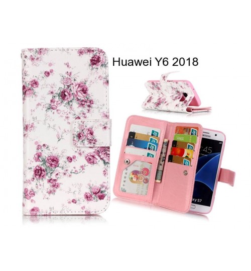 Huawei Y6 2018 case Multifunction wallet leather case