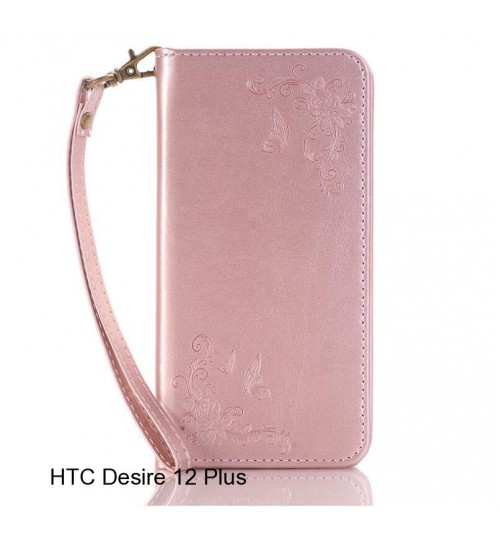 HTC Desire 12 Plus CASE Premium Leather Embossing wallet Folio case