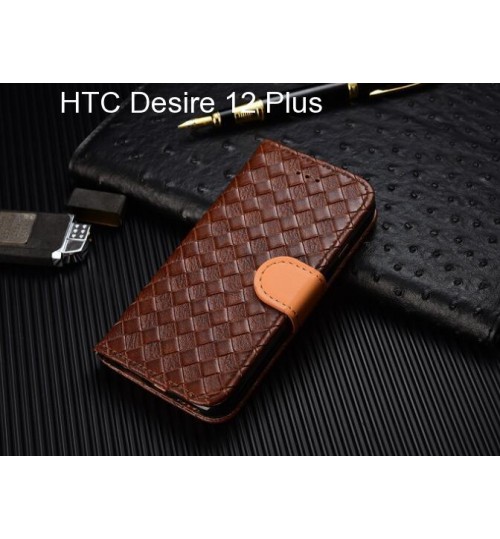 Htc Desire 12 Plus Case Leather Wallet Case Cover - Brown