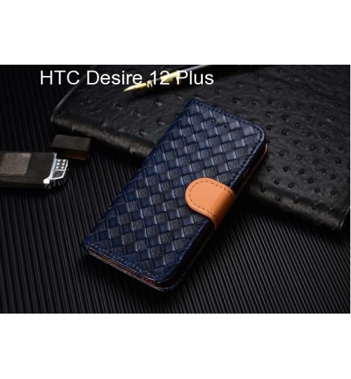 Htc Desire 12 Plus Case Leather Wallet Case Cover - Blue