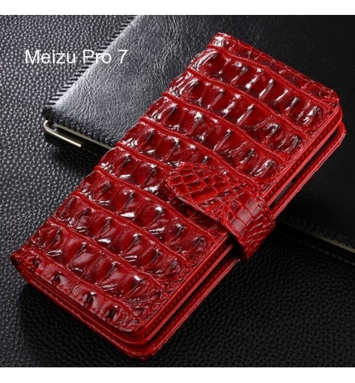 Meizu Pro 7 case Croco wallet Leather case