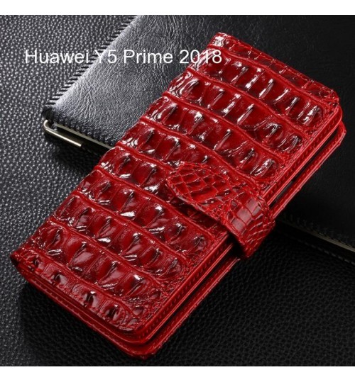 Huawei Y5 Prime 2018 case Croco wallet Leather case