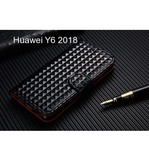 Huawei Y6 2018 Case Leather Wallet Case Cover