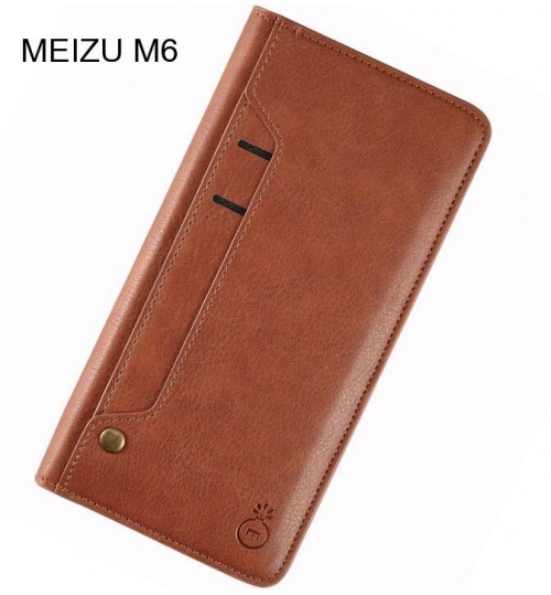 MEIZU M6 case slim leather wallet case 6 cards 2 ID magnet