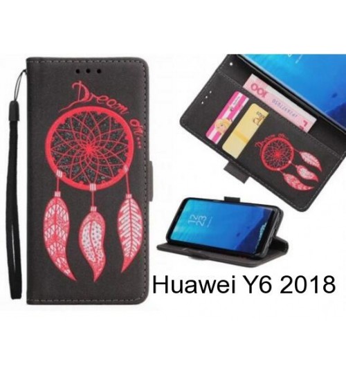 Huawei Y6 2018  case Dream Cather Leather Wallet cover case