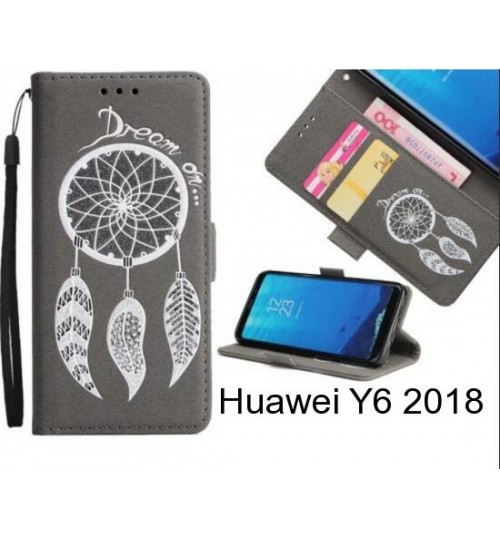 Huawei Y6 2018  case Dream Cather Leather Wallet cover case