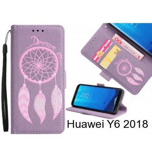 Huawei Y6 2018  case Dream Cather Leather Wallet cover case