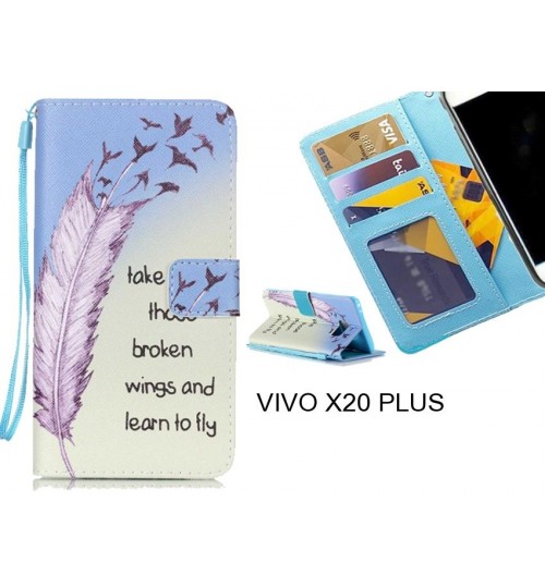 VIVO X20 PLUS case 3 card leather wallet case printed ID