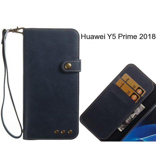 Huawei Y5 Prime 2018 case Fine leather wallet case