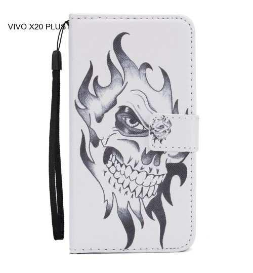 VIVO X20 PLUS case 3 card leather wallet case printed ID