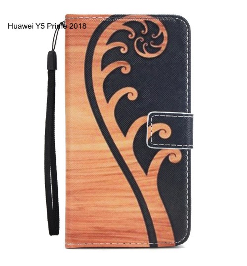 Huawei Y5 Prime 2018 case 3 card leather wallet case printed ID