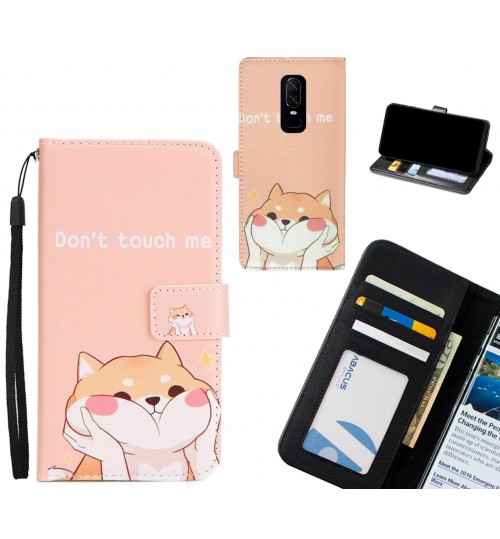 OnePlus 6 case 3 card leather wallet case printed ID