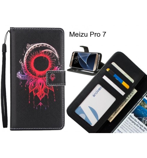 Meizu Pro 7 case 3 card leather wallet case printed ID