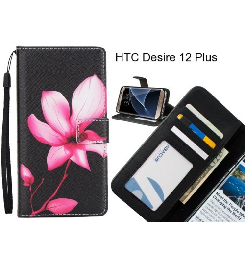 HTC Desire 12 Plus case 3 card leather wallet case printed ID